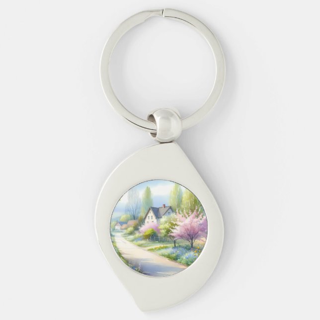 Enchanted Blossom Country Lane Key Ring (Front)