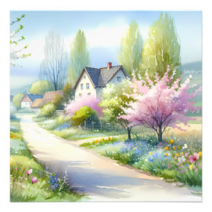 Enchanted Blossom Country Lane Photo Print
