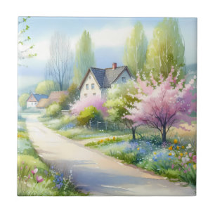 Enchanted Blossom Country Lane Tile