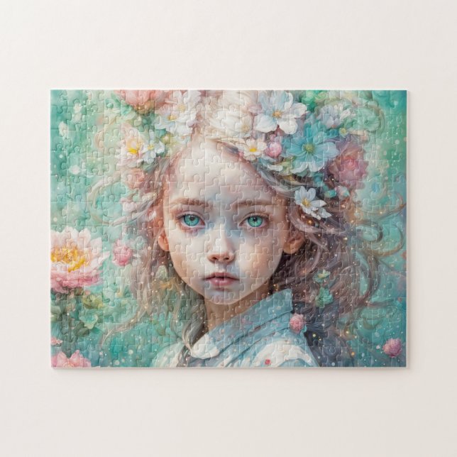 Enchanted Blossom Fairy child Jigsaw Puzzle (Horizontal)
