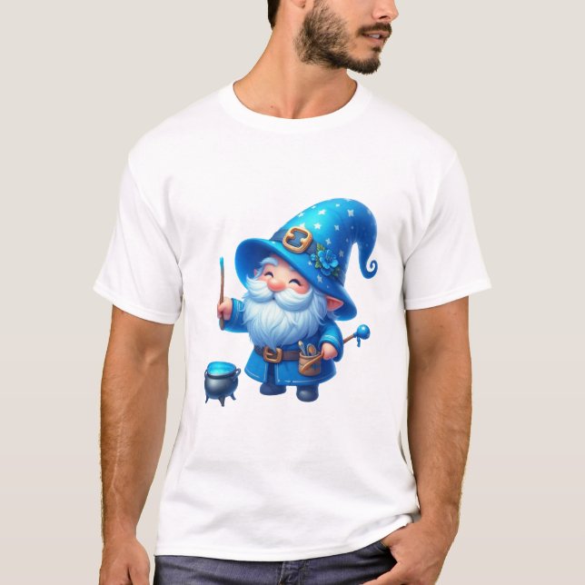 Enchanted Blue Gnome T-Shirt (Front)