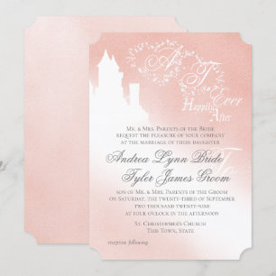 Enchanted Blush Pink Story Book Wedding Invitation