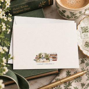 Enchanted Book Lover Personalised Stationery Card