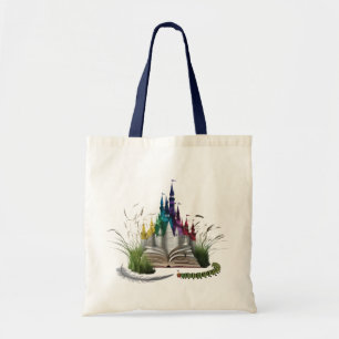 Enchanted Book Page Castle Budget Tote – Whimsical Bag