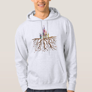 Enchanted Book Page Castle Pullover Hoodie 