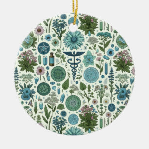 Enchanted Botanica: Magical Herbs & Witchcraft Ceramic Tree Decoration