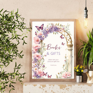 Enchanted butterflies baby shower gifts sign