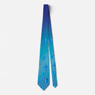Enchanted Butterflies Blue Neck Tie