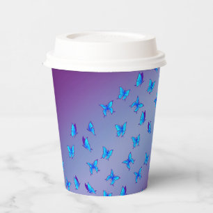 Enchanted Butterflies Purple  Paper Cups
