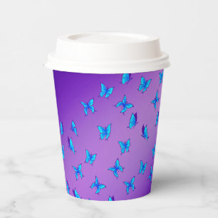 Enchanted Butterflies Purple  Paper Cups