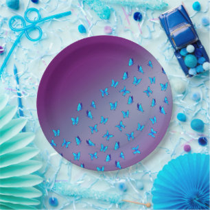 Enchanted Butterflies purple Paper Plate