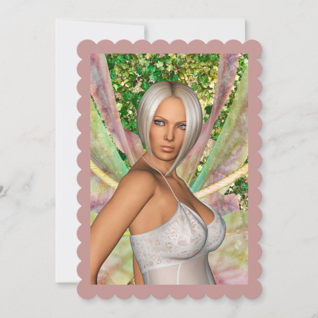 Enchanted Butterfly Fairy Holiday Card (Front)