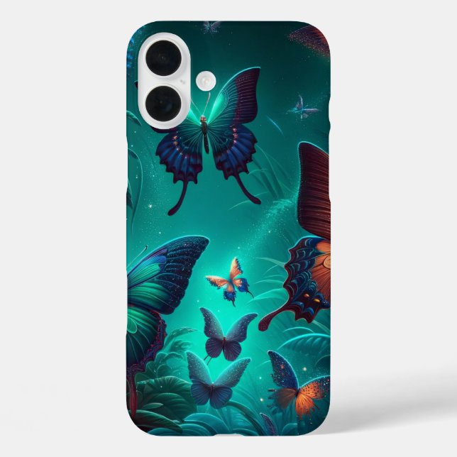 Enchanted Butterfly Forest Glow Phone Case (Back)