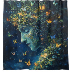 Enchanted Butterfly Forest Goddess (1) Shower Curtain