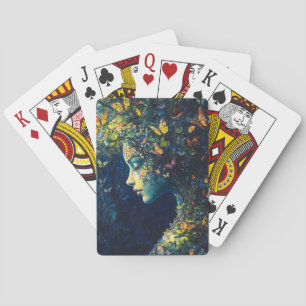 Enchanted Butterfly Forest Goddess (2) Playing Cards