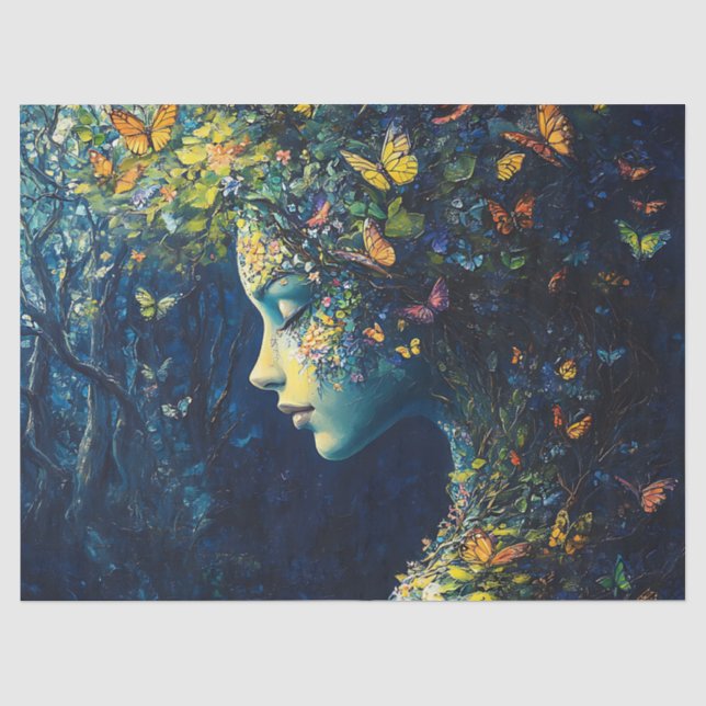 Enchanted Butterfly Forest Goddess (2) Tissue Paper (Front)