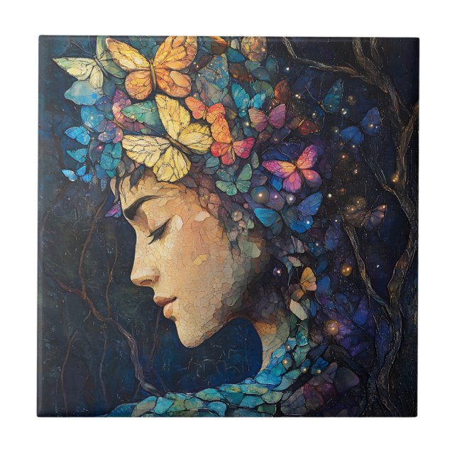 Enchanted Butterfly Forest Goddess (5) Tile (Front)