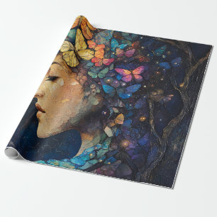 Enchanted Butterfly Forest Goddess (5) Wrapping Paper