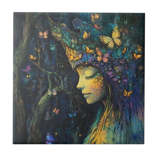 Enchanted Butterfly Forest Goddess (6) Tile (Front)