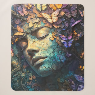 Enchanted Butterfly Forest Goddess (7) Sherpa Blanket