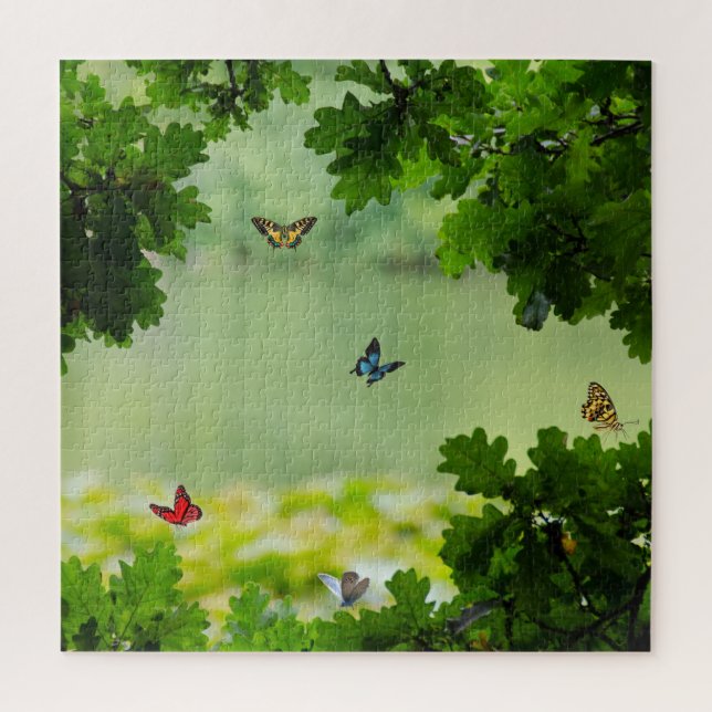 Enchanted Butterfly Forest Jigsaw Puzzle (Vertical)