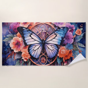 Enchanted Butterfly Garden Beach Towel