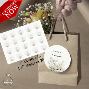 Enchanted Butterfly Garden Classic Round Sticker