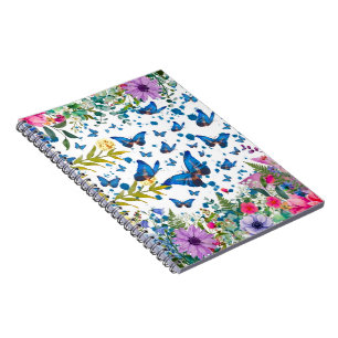 Enchanted Butterfly Garden - Floral Aesthetic Note Notebook