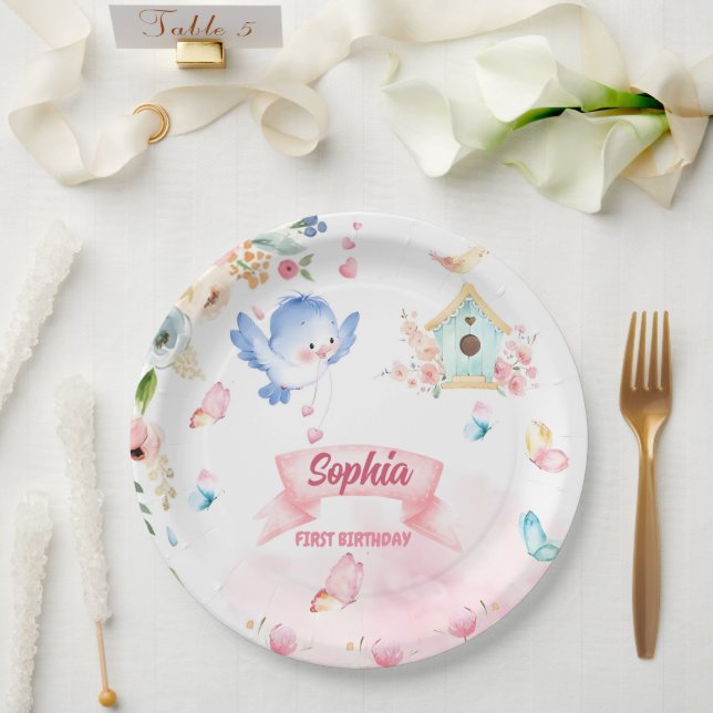 enchanted butterfly garden paper plate (Wedding)
