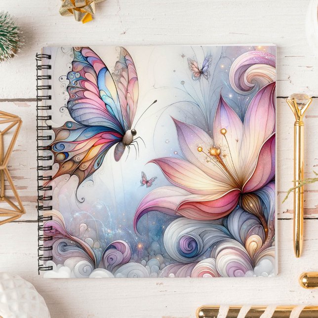 Enchanted Butterfly Spiral Notebook (Butterfly spiral notebook for journaling and keeping notes.)