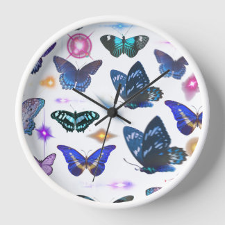 Enchanted Butterfly Wall Clock