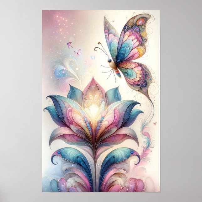 Enchanted Butterfly Wall Poster (Front)