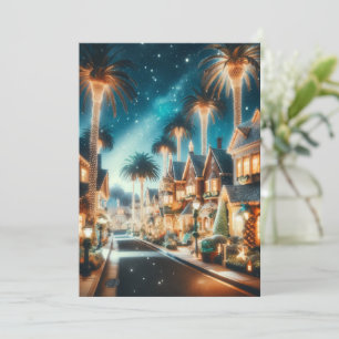 Enchanted California Christmas: Modern Wonderland  Holiday Card