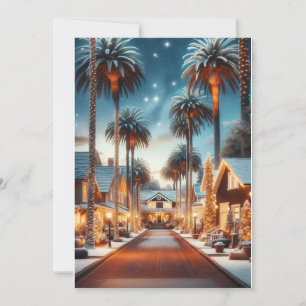 Enchanted California Christmas: Modern Wonderland  Holiday Card