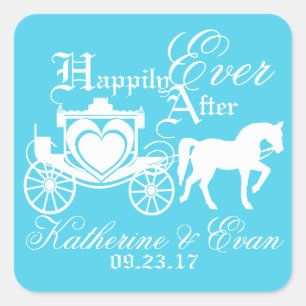 Enchanted Carriage Fairytale Square Sticker