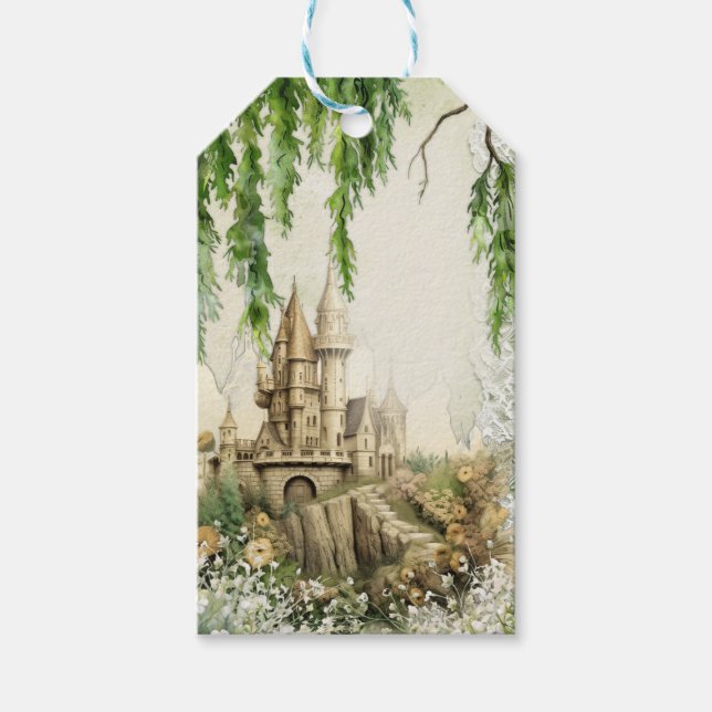 Enchanted Castle Fairytale Gift Tag – Moss & Moonl (Front)