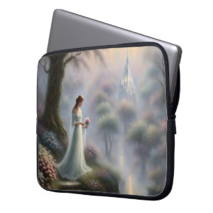Enchanted Castle Garden With Princess Laptop Sleeve