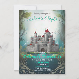Enchanted Castle Sweet 16 Invitation