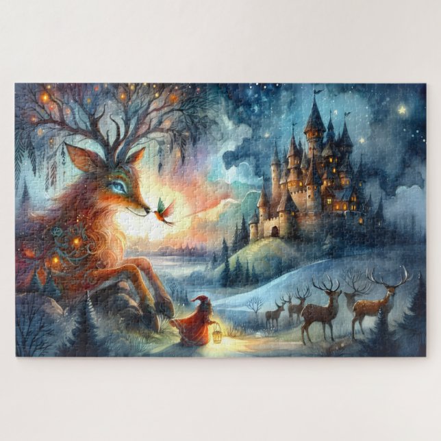 Enchanted Castle Winter Art Jigsaw Puzzle (Horizontal)