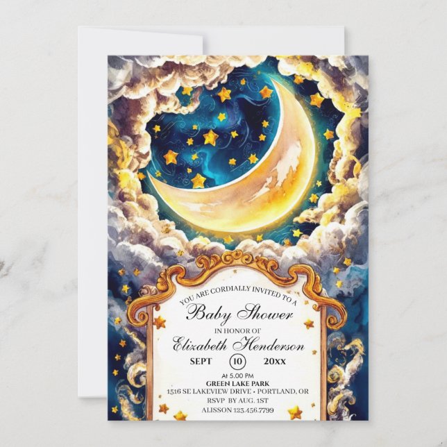 Enchanted Celestial Baby Shower Invitation (Front)