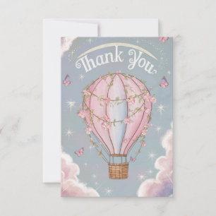 Enchanted Celestial Hot Air Balloon Thank You Card