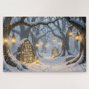 Enchanted Celtic Winter Forest Jigsaw Puzzle