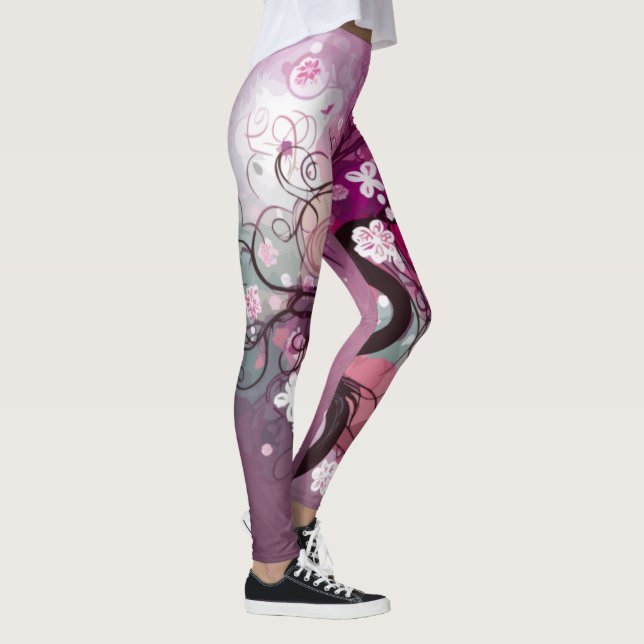 Enchanted Cherry Dance Leggings (Right)