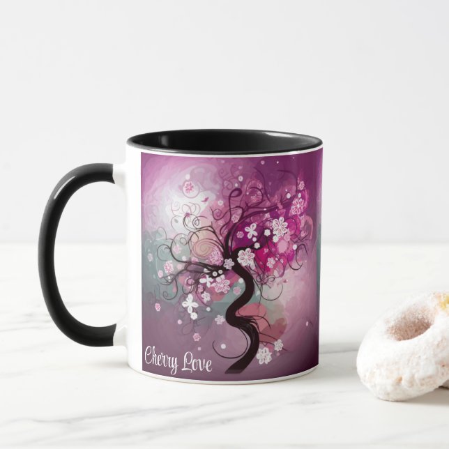 Enchanted Cherry Dance Mug (With Donut)