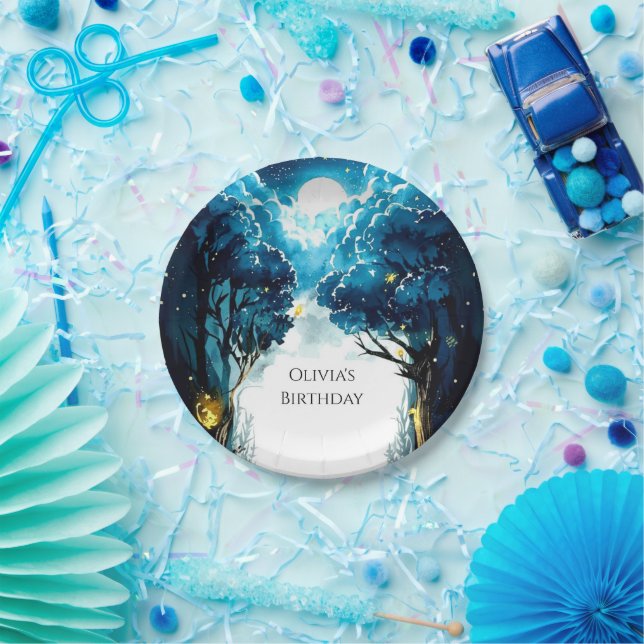 Enchanted Children's Woodland Birthday Paper Plate (Party)