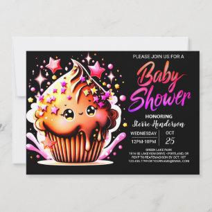 Enchanted Chocolate Whimsy Girl Baby Shower Invitation
