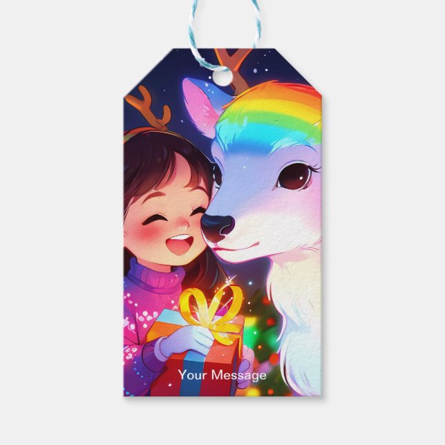 Enchanted Christmas Glow Gift Tags (Front)