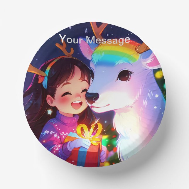 Enchanted Christmas Glow Paper Plate (Front)