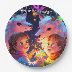 Enchanted Christmas Glow Paper Plate