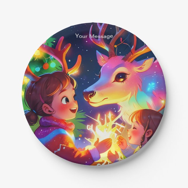 Enchanted Christmas Glow Paper Plate (Front)